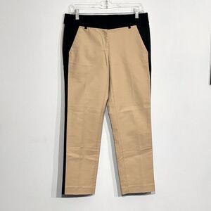 Ann Taylor Women’s Black Tan Chino Career Textured Casual Khaki Dress Pants 4